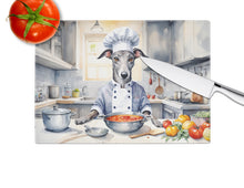 Load image into Gallery viewer, Greyhound The Chef Glass Cutting Boards – Durable, Decorative Kitchen Art