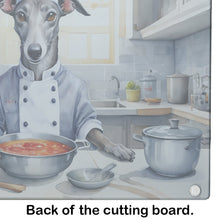 Load image into Gallery viewer, Greyhound The Chef Glass Cutting Boards – Durable, Decorative Kitchen Art