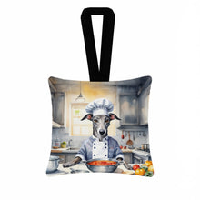 Load image into Gallery viewer, Greyhound The Chef Hanging Square Fabric Ornament 3.5 × 3.5