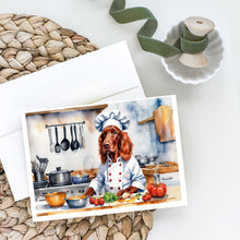 Load image into Gallery viewer, Irish Setter The Chef Greeting Cards - Blank Note Cards – 8-Pack of Artist-Designed Cards with Envelopes