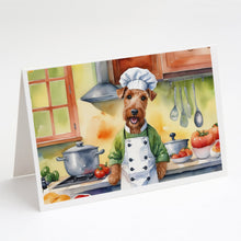 Load image into Gallery viewer, Irish Terrier The Chef Greeting Cards - Blank Note Cards – 8-Pack of Artist-Designed Cards with Envelopes