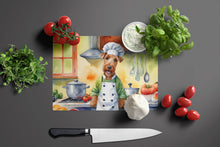 Load image into Gallery viewer, Irish Terrier The Chef Glass Cutting Boards – Durable, Decorative Kitchen Art