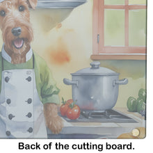 Load image into Gallery viewer, Irish Terrier The Chef Glass Cutting Boards – Durable, Decorative Kitchen Art
