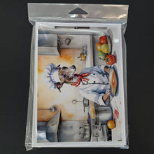 Load image into Gallery viewer, Italian Greyhound The Chef Greeting Cards - Blank Note Cards – 8-Pack of Artist-Designed Cards with Envelopes
