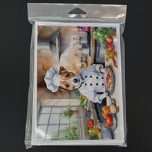 Load image into Gallery viewer, Jack Russell Terrier The Chef Greeting Cards - Blank Note Cards – 8-Pack of Artist-Designed Cards with Envelopes