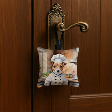 Load image into Gallery viewer, Jack Russell Terrier The Chef Hanging Square Fabric Ornament 3.5 × 3.5