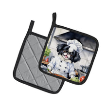 Load image into Gallery viewer, Japanese Chin The Chef Pot Holders - Set of 2 Decorative Kitchen Helpers | Made in the USA