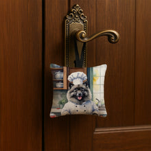 Load image into Gallery viewer, Keeshond The Chef Hanging Square Fabric Ornament 3.5 × 3.5