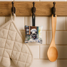 Load image into Gallery viewer, Keeshond The Chef Hanging Square Fabric Ornament 3.5 × 3.5