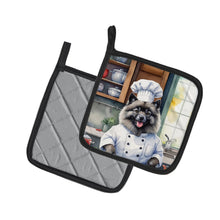 Load image into Gallery viewer, Keeshond The Chef Pot Holders - Set of 2 Decorative Kitchen Helpers | Made in the USA