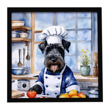 Load image into Gallery viewer, Kerry Blue Terrier The Chef Framed Metal Print