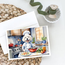 Load image into Gallery viewer, Kuvasz The Chef Greeting Cards - Blank Note Cards – 8-Pack of Artist-Designed Cards with Envelopes