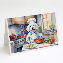 Load image into Gallery viewer, Kuvasz The Chef Greeting Cards - Blank Note Cards – 8-Pack of Artist-Designed Cards with Envelopes