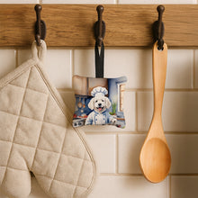 Load image into Gallery viewer, Kuvasz The Chef Hanging Square Fabric Ornament 3.5 × 3.5