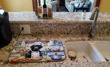 Load image into Gallery viewer, Black Labrador Retriever The Chef Dish Drying Mat