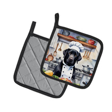 Load image into Gallery viewer, Black Labrador Retriever The Chef Pot Holders - Set of 2 Decorative Kitchen Helpers | Made in the USA