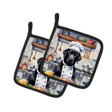Load image into Gallery viewer, Black Labrador Retriever The Chef Pot Holders - Set of 2 Decorative Kitchen Helpers | Made in the USA