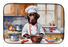 Load image into Gallery viewer, Chocolate Labrador Retriever The Chef Dish Drying Mat