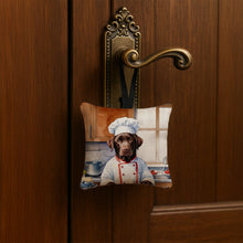 Load image into Gallery viewer, Chocolate Labrador Retriever The Chef Hanging Square Fabric Ornament 3.5 × 3.5