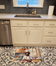 Load image into Gallery viewer, Chocolate Labrador Retriever The Chef Memory Foam Kitchen Mat