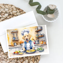 Load image into Gallery viewer, Yellow Labrador Retriever The Chef Greeting Cards - Blank Note Cards – 8-Pack of Artist-Designed Cards with Envelopes