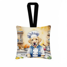 Load image into Gallery viewer, Yellow Labrador Retriever The Chef Hanging Square Fabric Ornament 3.5 × 3.5