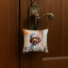 Load image into Gallery viewer, Labradoodle The Chef Hanging Square Fabric Ornament 3.5 × 3.5