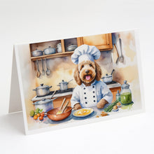 Load image into Gallery viewer, Labradoodle The Chef Greeting Cards - Blank Note Cards – 8-Pack of Artist-Designed Cards with Envelopes