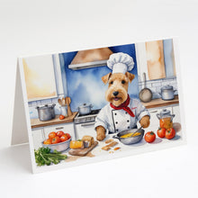 Load image into Gallery viewer, Lakeland Terrier The Chef Greeting Cards - Blank Note Cards – 8-Pack of Artist-Designed Cards with Envelopes