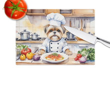 Load image into Gallery viewer, Lhasa Apso The Chef Glass Cutting Boards – Durable, Decorative Kitchen Art