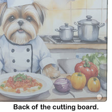 Load image into Gallery viewer, Lhasa Apso The Chef Glass Cutting Boards – Durable, Decorative Kitchen Art