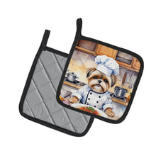 Load image into Gallery viewer, Lhasa Apso The Chef Pot Holders - Set of 2 Decorative Kitchen Helpers | Made in the USA