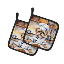 Load image into Gallery viewer, Lhasa Apso The Chef Pot Holders - Set of 2 Decorative Kitchen Helpers | Made in the USA