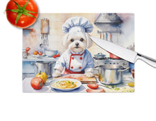 Load image into Gallery viewer, Maltese The Chef Glass Cutting Boards – Durable, Decorative Kitchen Art