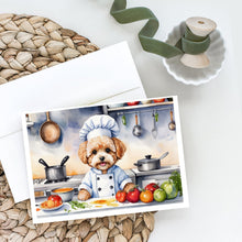 Load image into Gallery viewer, Maltipoo The Chef Greeting Cards - Blank Note Cards – 8-Pack of Artist-Designed Cards with Envelopes