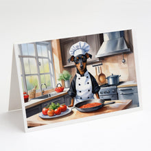 Load image into Gallery viewer, Manchester Terrier The Chef Greeting Cards - Blank Note Cards – 8-Pack of Artist-Designed Cards with Envelopes