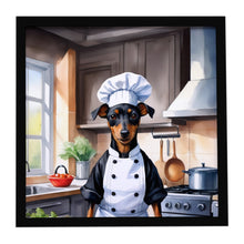 Load image into Gallery viewer, Manchester Terrier The Chef Framed Metal Print