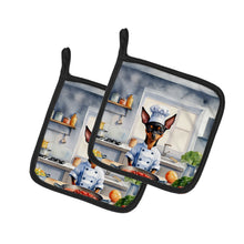 Load image into Gallery viewer, Miniature Pinscher The Chef Pot Holders - Set of 2 Decorative Kitchen Helpers | Made in the USA
