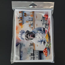 Load image into Gallery viewer, Neapolitan Mastiff The Chef Greeting Cards - Blank Note Cards – 8-Pack of Artist-Designed Cards with Envelopes