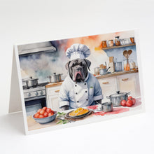 Load image into Gallery viewer, Neapolitan Mastiff The Chef Greeting Cards - Blank Note Cards – 8-Pack of Artist-Designed Cards with Envelopes