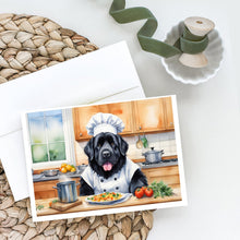 Load image into Gallery viewer, Newfoundland The Chef Greeting Cards - Blank Note Cards – 8-Pack of Artist-Designed Cards with Envelopes