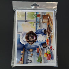 Load image into Gallery viewer, Newfoundland The Chef Greeting Cards - Blank Note Cards – 8-Pack of Artist-Designed Cards with Envelopes