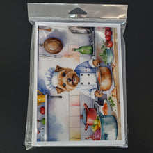 Load image into Gallery viewer, Norfolk Terrier The Chef Greeting Cards - Blank Note Cards – 8-Pack of Artist-Designed Cards with Envelopes