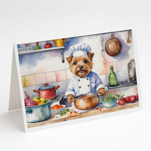 Load image into Gallery viewer, Norfolk Terrier The Chef Greeting Cards - Blank Note Cards – 8-Pack of Artist-Designed Cards with Envelopes