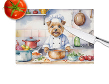 Load image into Gallery viewer, Norfolk Terrier The Chef Glass Cutting Boards – Durable, Decorative Kitchen Art