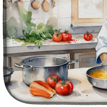 Load image into Gallery viewer, Norwegian Elkhound The Chef Dish Drying Mat