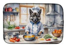 Load image into Gallery viewer, Norwegian Elkhound The Chef Dish Drying Mat