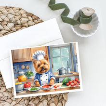 Load image into Gallery viewer, Norwich Terrier The Chef Greeting Cards - Blank Note Cards – 8-Pack of Artist-Designed Cards with Envelopes