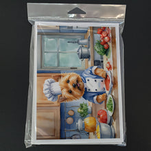 Load image into Gallery viewer, Norwich Terrier The Chef Greeting Cards - Blank Note Cards – 8-Pack of Artist-Designed Cards with Envelopes