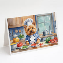 Load image into Gallery viewer, Norwich Terrier The Chef Greeting Cards - Blank Note Cards – 8-Pack of Artist-Designed Cards with Envelopes